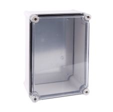 Caja Estanco 150x200x130 Ip65 Transparente Con Placa